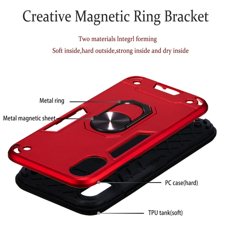 For iPhone X / XS 2 in 1 Armour Series PC + TPU Protective Case with Ring Holder