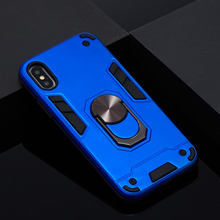For iPhone X / XS 2 in 1 Armour Series PC + TPU Protective Case with Ring Holder