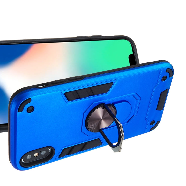 For iPhone X / XS 2 in 1 Armour Series PC + TPU Protective Case with Ring Holder