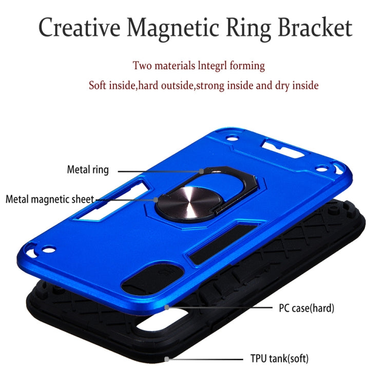 For iPhone X / XS 2 in 1 Armour Series PC + TPU Protective Case with Ring Holder