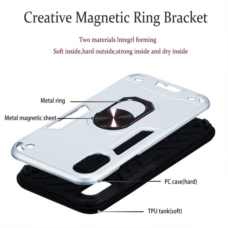 For iPhone X / XS 2 in 1 Armour Series PC + TPU Protective Case with Ring Holder