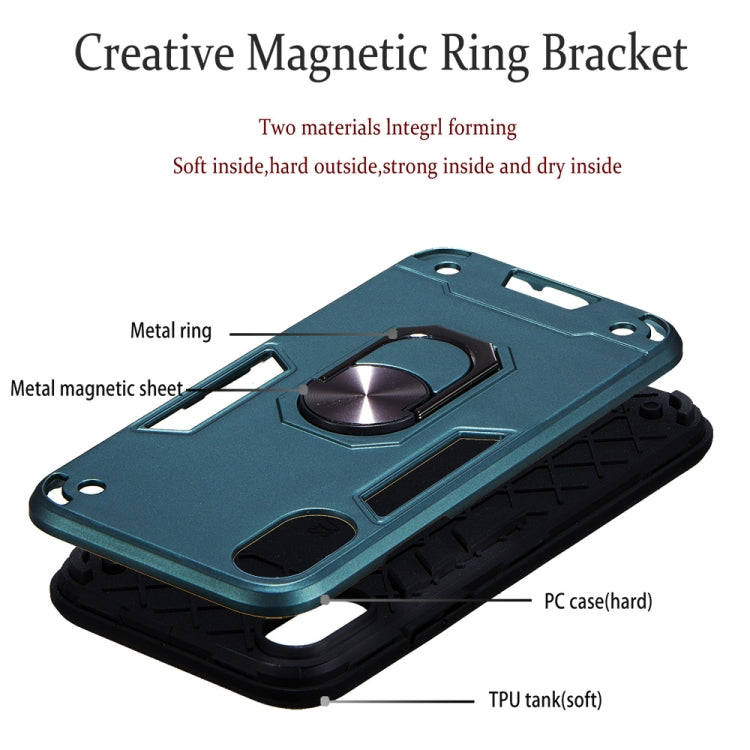 For iPhone X / XS 2 in 1 Armour Series PC + TPU Protective Case with Ring Holder