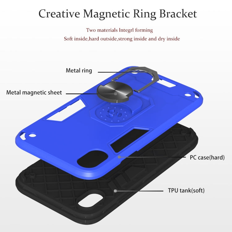 For iPhone XR 2 in 1 Armour Series PC + TPU Protective Case with Ring Holder