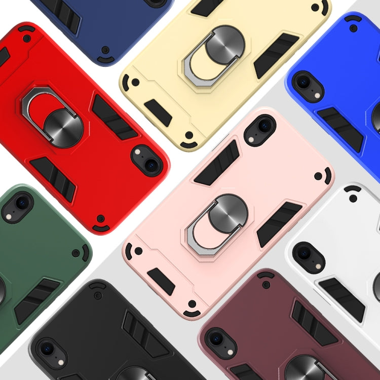 For iPhone XR 2 in 1 Armour Series PC + TPU Protective Case with Ring Holder