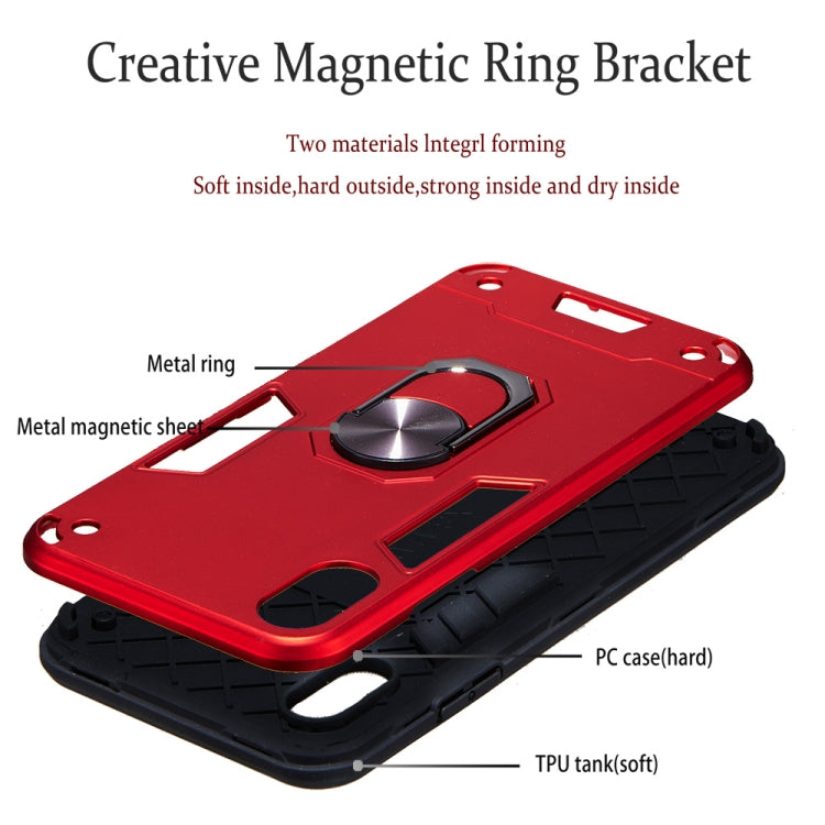 For iPhone XS Max 2 in 1 Armour Series PC + TPU Protective Case with Ring Holder