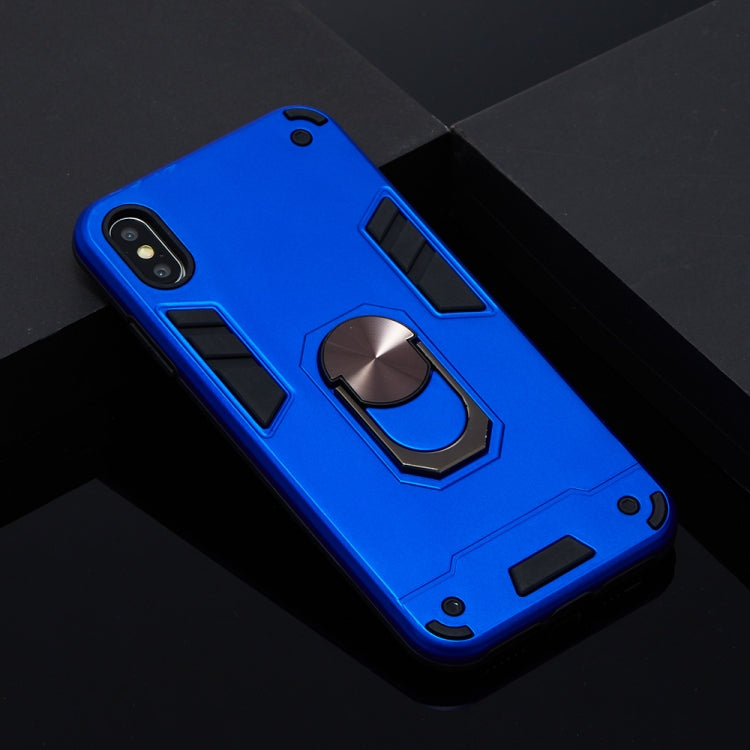 For iPhone XS Max 2 in 1 Armour Series PC + TPU Protective Case with Ring Holder