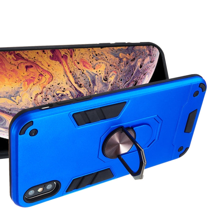 For iPhone XS Max 2 in 1 Armour Series PC + TPU Protective Case with Ring Holder