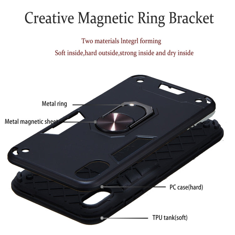 For iPhone XS Max 2 in 1 Armour Series PC + TPU Protective Case with Ring Holder