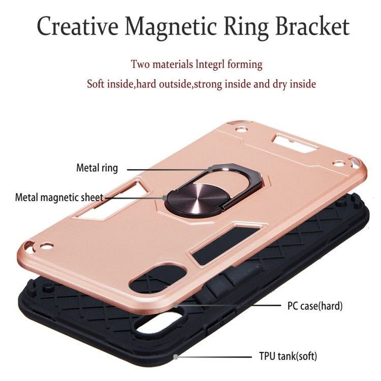 For iPhone XS Max 2 in 1 Armour Series PC + TPU Protective Case with Ring Holder