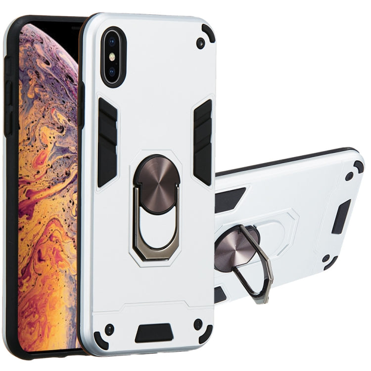 For iPhone XS Max 2 in 1 Armour Series PC + TPU Protective Case with Ring Holder