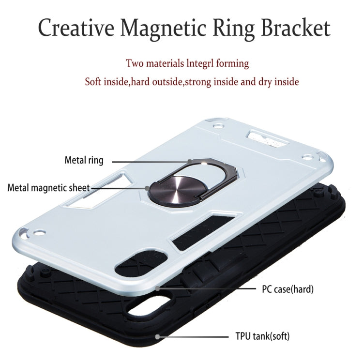 For iPhone XS Max 2 in 1 Armour Series PC + TPU Protective Case with Ring Holder
