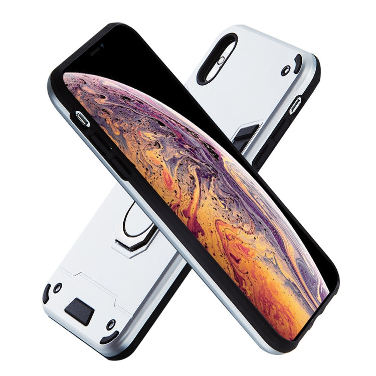 For iPhone XS Max 2 in 1 Armour Series PC + TPU Protective Case with Ring Holder