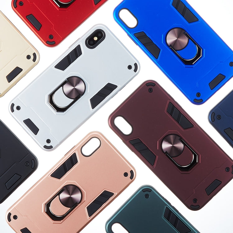 For iPhone XS Max 2 in 1 Armour Series PC + TPU Protective Case with Ring Holder