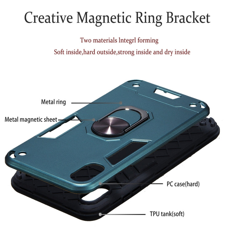 For iPhone XS Max 2 in 1 Armour Series PC + TPU Protective Case with Ring Holder