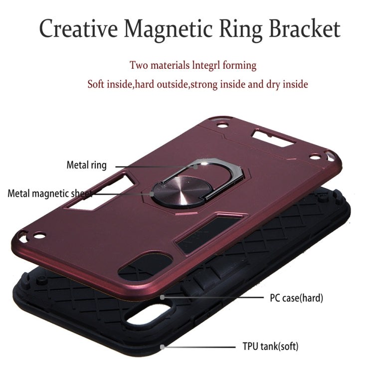 For iPhone XS Max 2 in 1 Armour Series PC + TPU Protective Case with Ring Holder