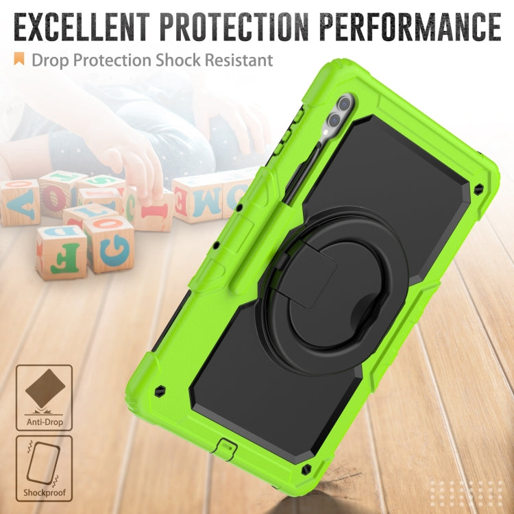 For Samsung Galaxy Tab S10 Ultra D Type Silicone Hybrid PC Tablet Case with Handle Holder