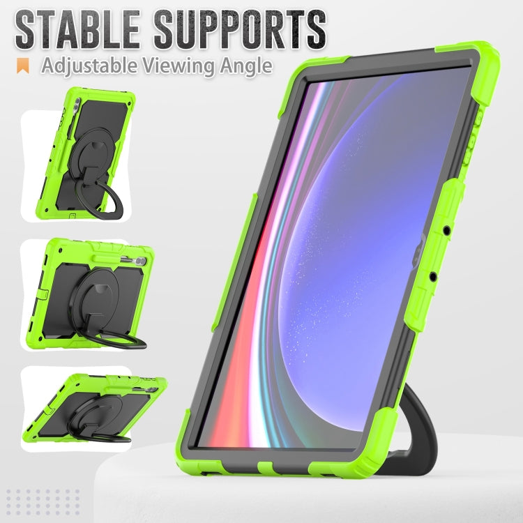 For Samsung Galaxy Tab S10 Ultra D Type Silicone Hybrid PC Tablet Case with Handle Holder