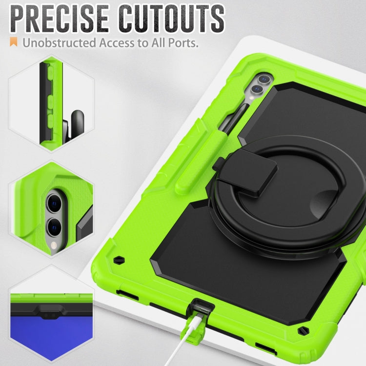 For Samsung Galaxy Tab S10 Ultra D Type Silicone Hybrid PC Tablet Case with Handle Holder