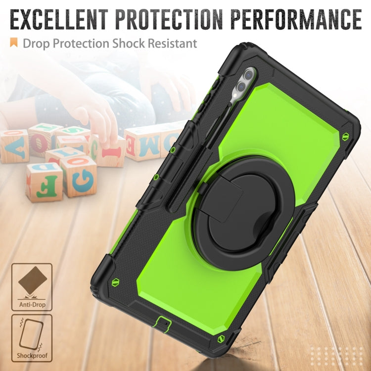 For Samsung Galaxy Tab S10 Ultra D Type Silicone Hybrid PC Tablet Case with Handle Holder