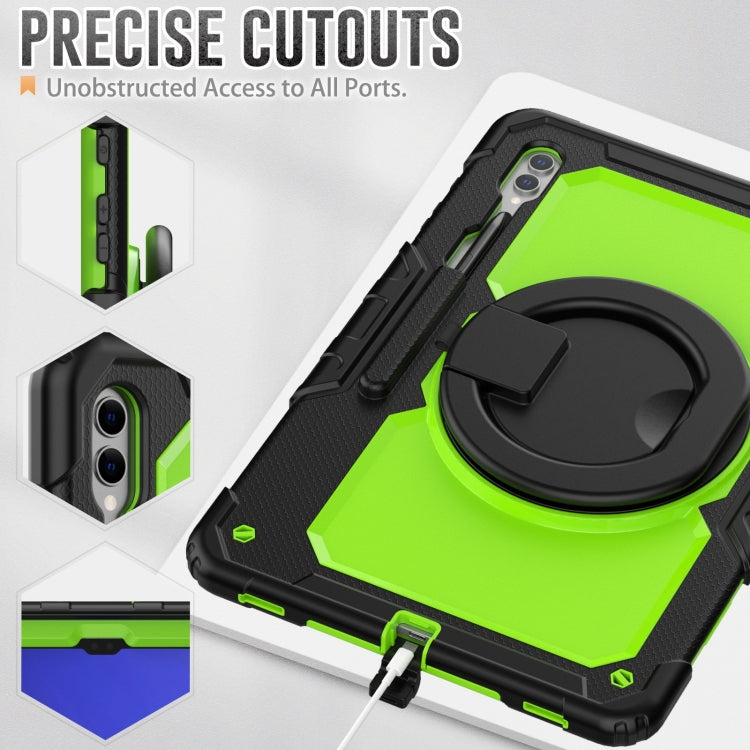 For Samsung Galaxy Tab S10 Ultra D Type Silicone Hybrid PC Tablet Case with Handle Holder