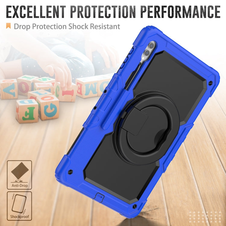 For Samsung Galaxy Tab S10 Ultra D Type Silicone Hybrid PC Tablet Case with Handle Holder