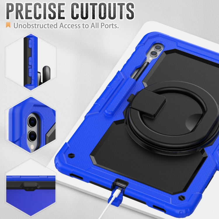 For Samsung Galaxy Tab S10 Ultra D Type Silicone Hybrid PC Tablet Case with Handle Holder