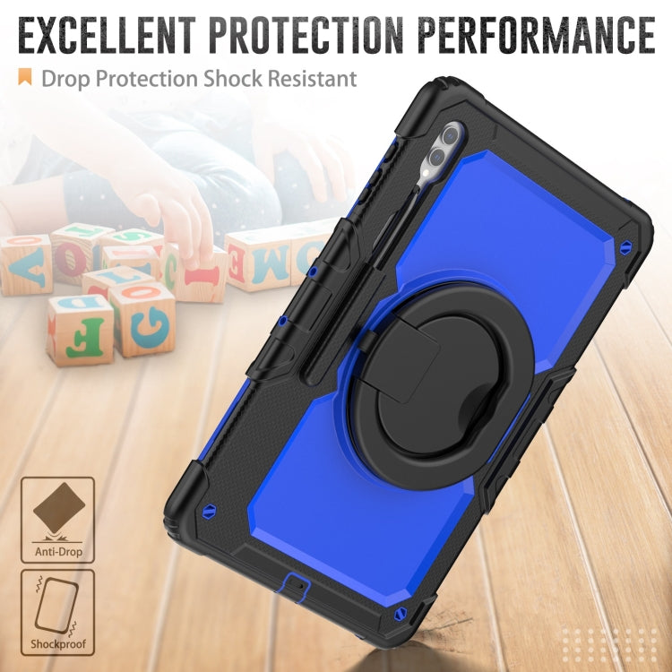 For Samsung Galaxy Tab S10 Ultra D Type Silicone Hybrid PC Tablet Case with Handle Holder