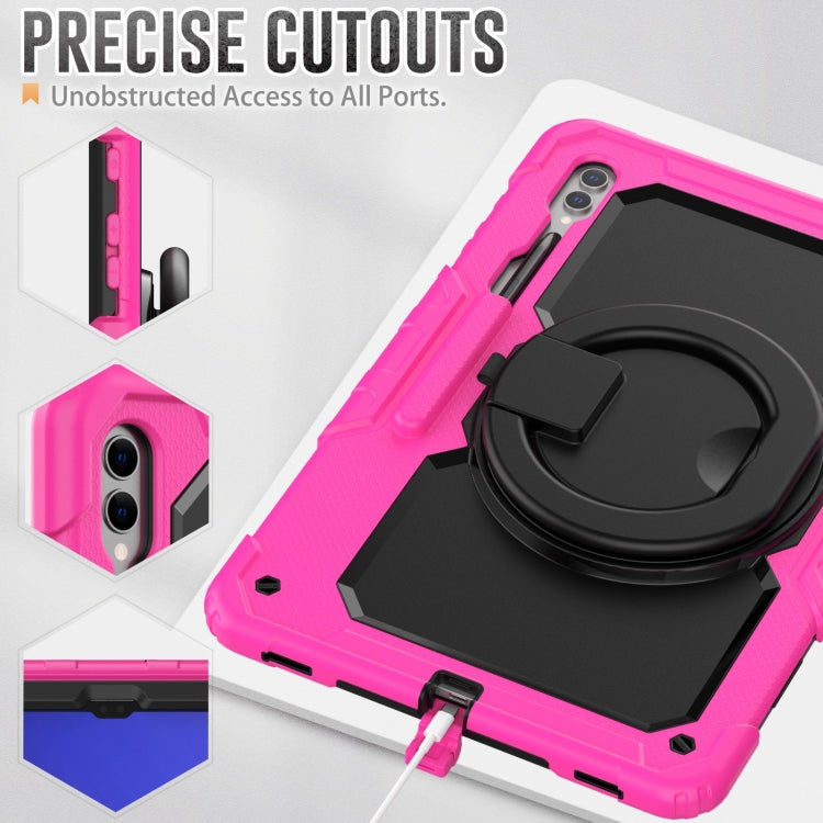 For Samsung Galaxy Tab S10 Ultra D Type Silicone Hybrid PC Tablet Case with Handle Holder