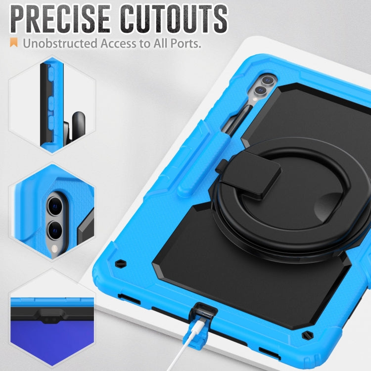 For Samsung Galaxy Tab S10 Ultra D Type Silicone Hybrid PC Tablet Case with Handle Holder