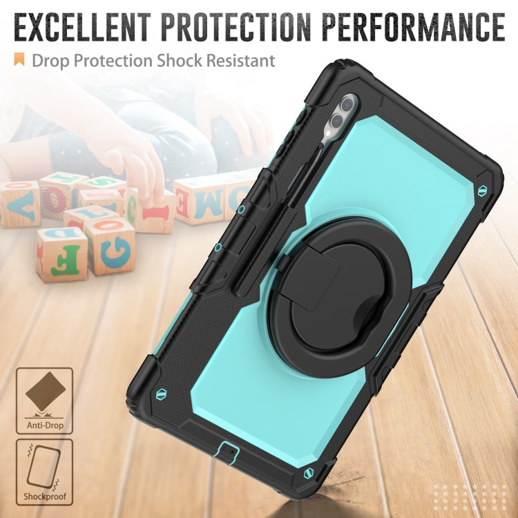 For Samsung Galaxy Tab S10 Ultra D Type Silicone Hybrid PC Tablet Case with Handle Holder