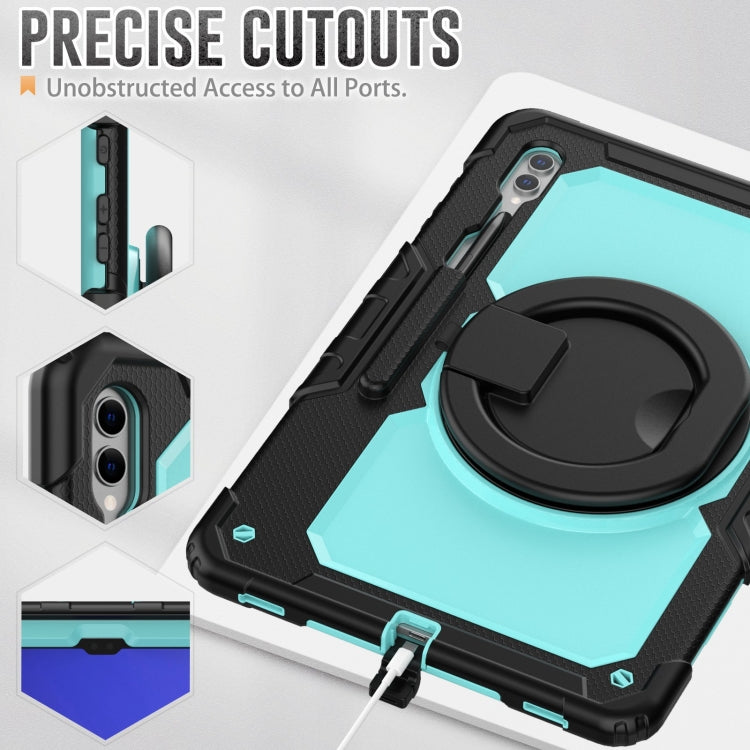 For Samsung Galaxy Tab S10 Ultra D Type Silicone Hybrid PC Tablet Case with Handle Holder