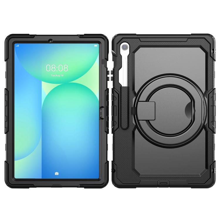 For Samsung Galaxy Tab S10 FE+ D Type Silicone Hybrid PC Tablet Case with Handle Holder
