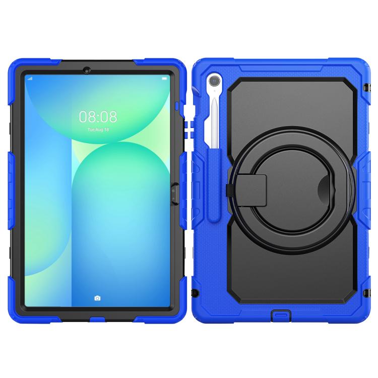 For Samsung Galaxy Tab S10 FE+ D Type Silicone Hybrid PC Tablet Case with Handle Holder