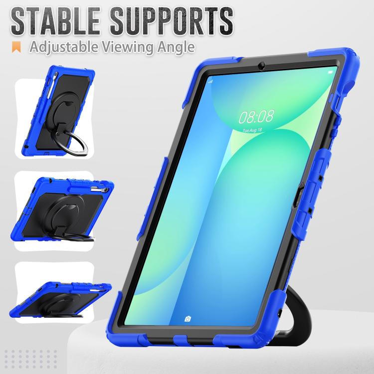 For Samsung Galaxy Tab S10 FE+ D Type Silicone Hybrid PC Tablet Case with Handle Holder