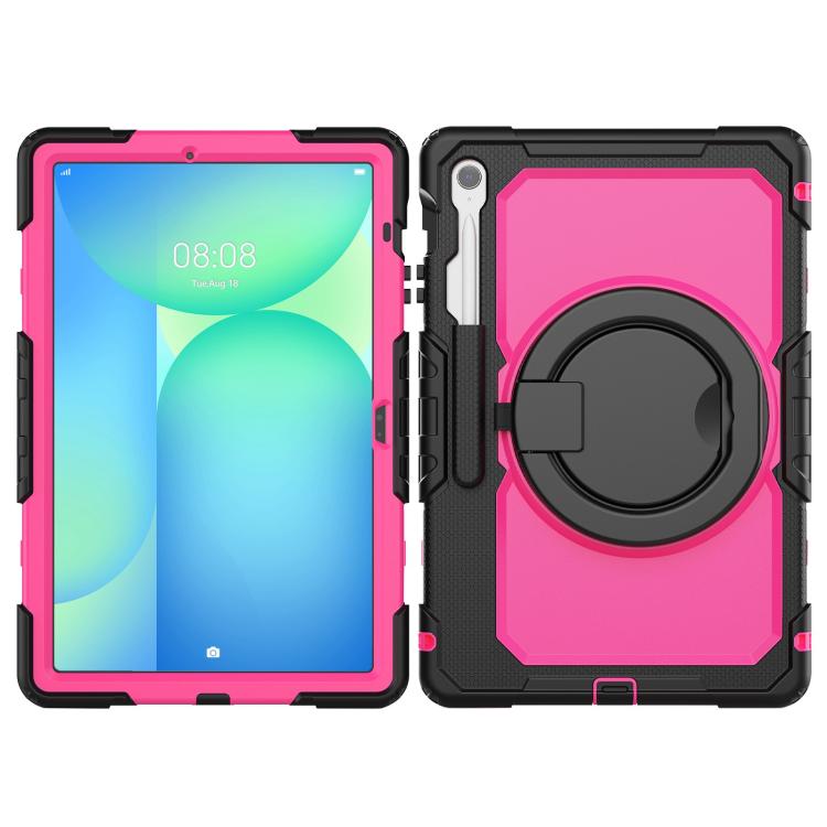For Samsung Galaxy Tab S10 FE+ D Type Silicone Hybrid PC Tablet Case with Handle Holder