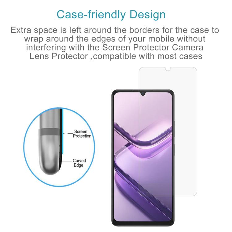 For DOOGEE Note 58 Pro 10pcs 0.26mm 9H 2.5D Tempered Glass Film