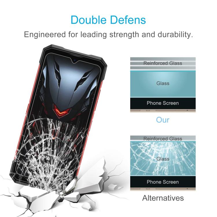 For DOOGEE S200 Plus 10pcs 0.26mm 9H 2.5D Tempered Glass Film