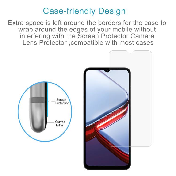 For DOOGEE Note 56X 10pcs 0.26mm 9H 2.5D Tempered Glass Film