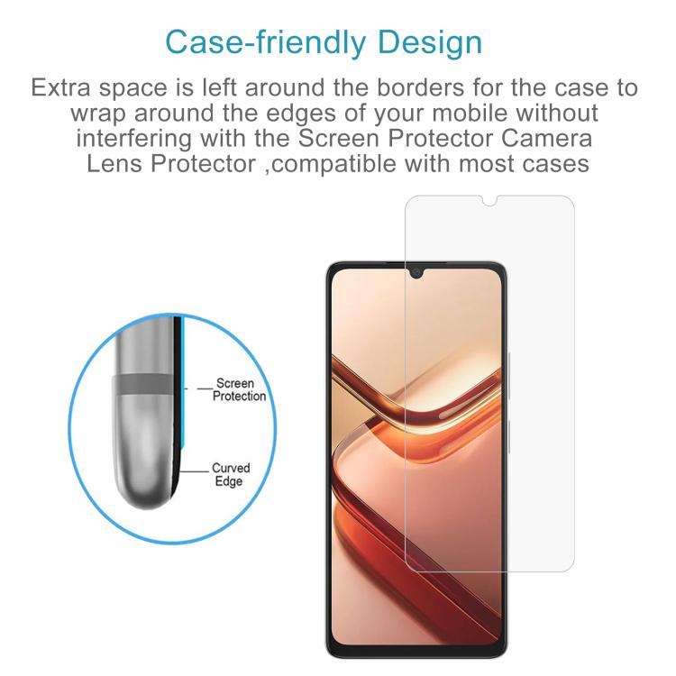 For DOOGEE Note 58 50pcs 0.26mm 9H 2.5D Tempered Glass Film