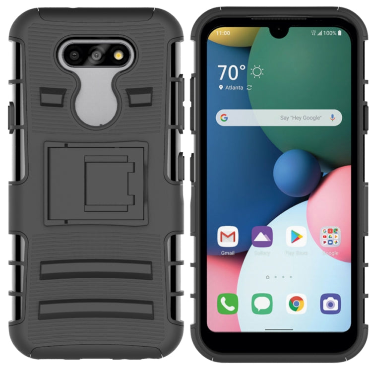 For LG K31 Sliding Bushing Mobile Phone Protective Case with Stand