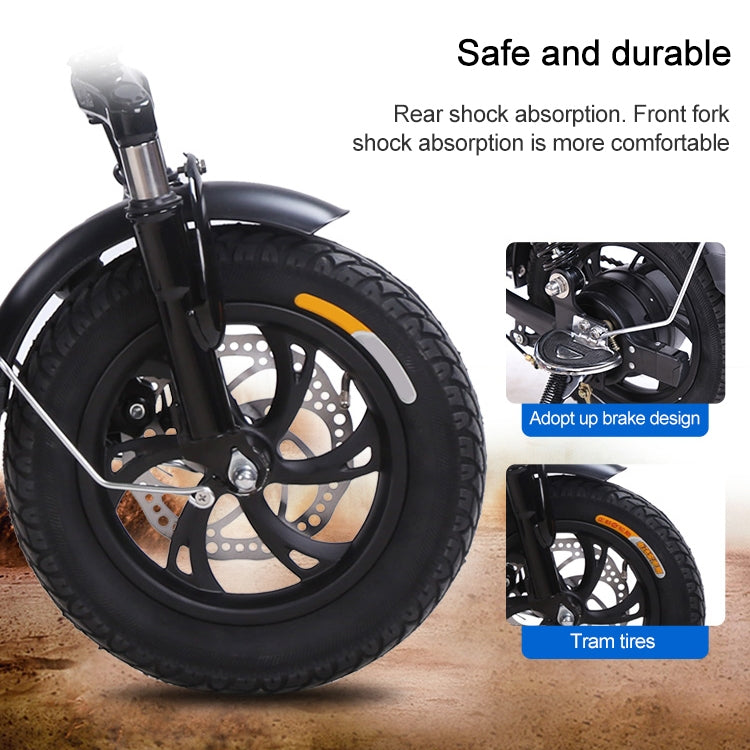 Adiman Folding Electric Bicycle Mini Adult Scooter Three Seats Electromobile With 8A Lithium Battery