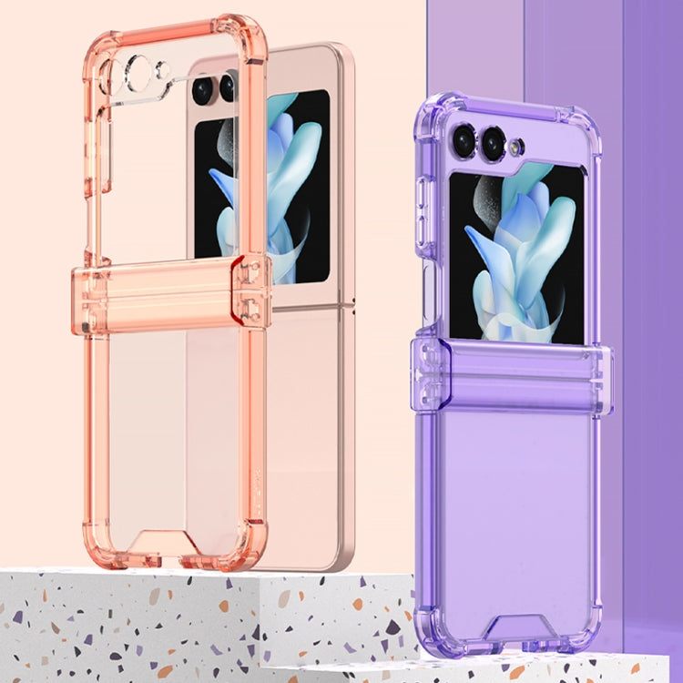 For Samsung Galaxy Z Flip5 GKK Electroplated Airbag Hinge Shockproof Phone Case with Ring Holder