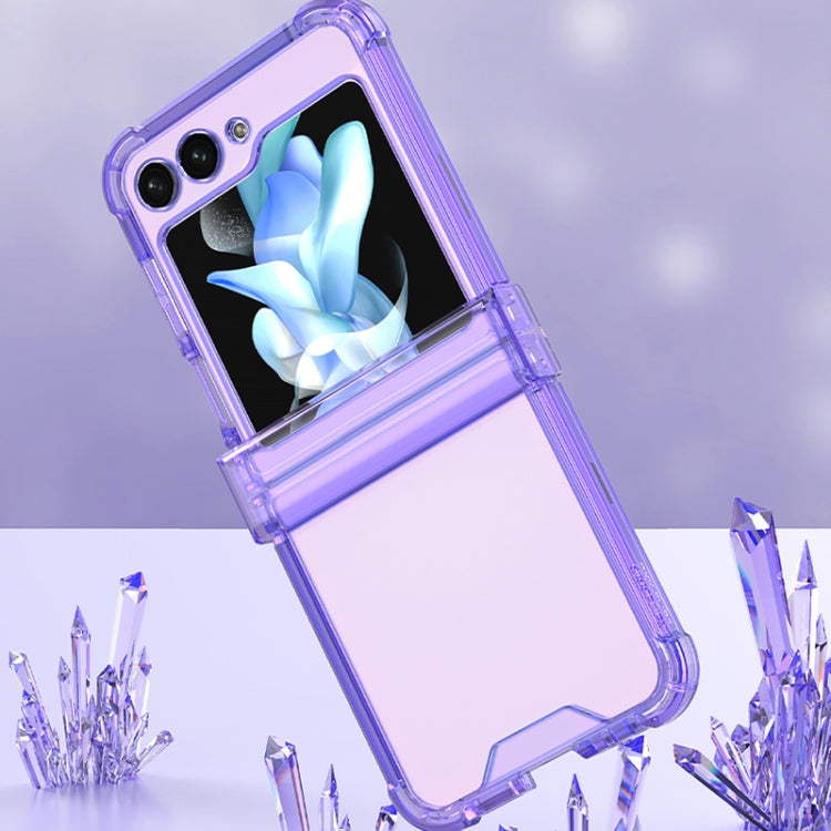 For Samsung Galaxy Z Flip5 GKK Electroplated Airbag Hinge Shockproof Phone Case with Ring Holder