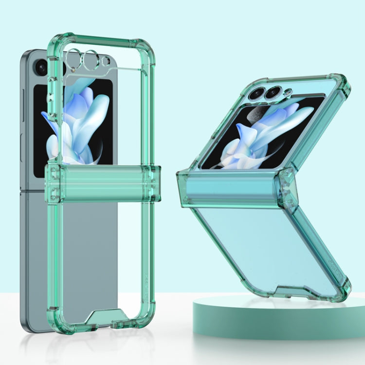 For Samsung Galaxy Z Flip5 GKK Electroplated Airbag Hinge Shockproof Phone Case with Ring Holder