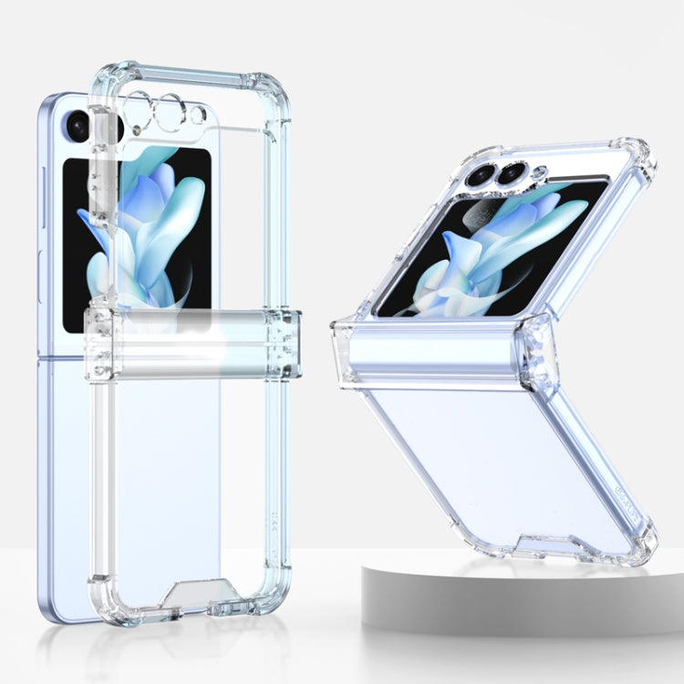 For Samsung Galaxy Z Flip5 GKK Electroplated Airbag Hinge Shockproof Phone Case with Ring Holder