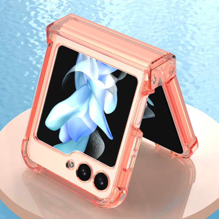 For Samsung Galaxy Z Flip5 GKK Electroplated Airbag Hinge Shockproof Phone Case with Ring Holder