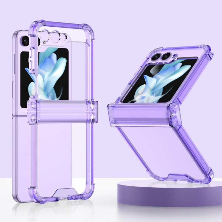 For Samsung Galaxy Z Flip5 GKK Electroplated Airbag Hinge Shockproof Phone Case with Ring Holder