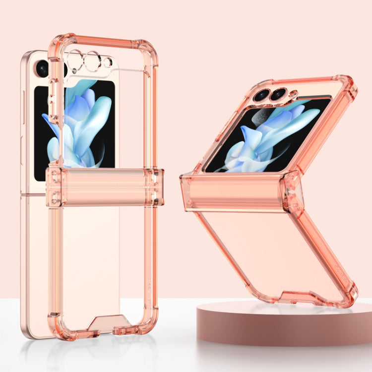 For Samsung Galaxy Z Flip5 GKK Electroplated Airbag Hinge Shockproof Phone Case with Ring Holder