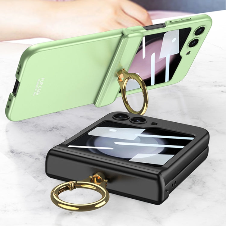 For Samsung Galaxy Z Flip5 GKK Integrated Magnetic Hinge Phone Case with Ring Holder