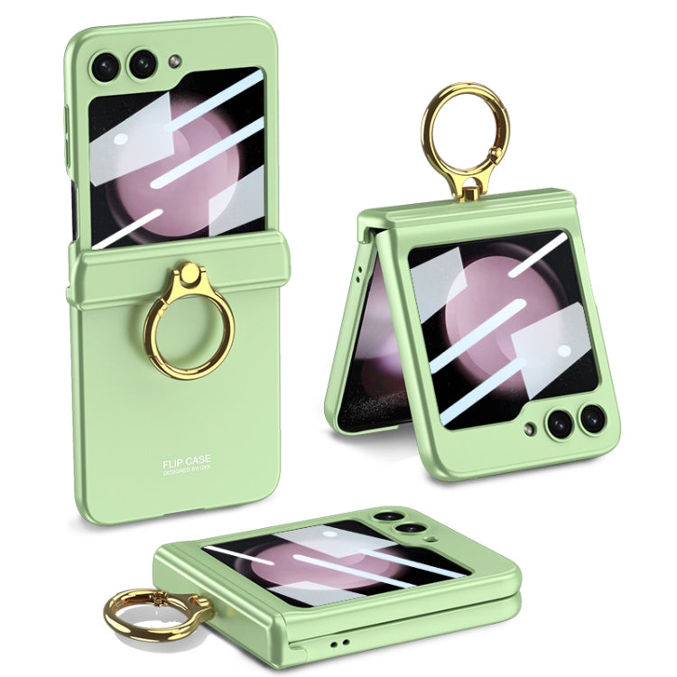For Samsung Galaxy Z Flip5 GKK Integrated Magnetic Hinge Phone Case with Ring Holder